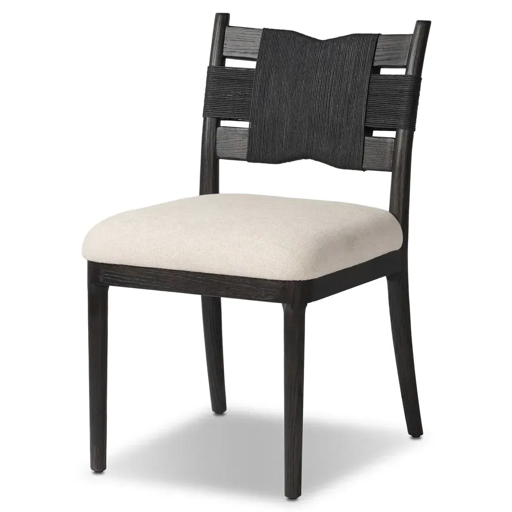 Tova Dining Side Chair - Distressed Black, Oak