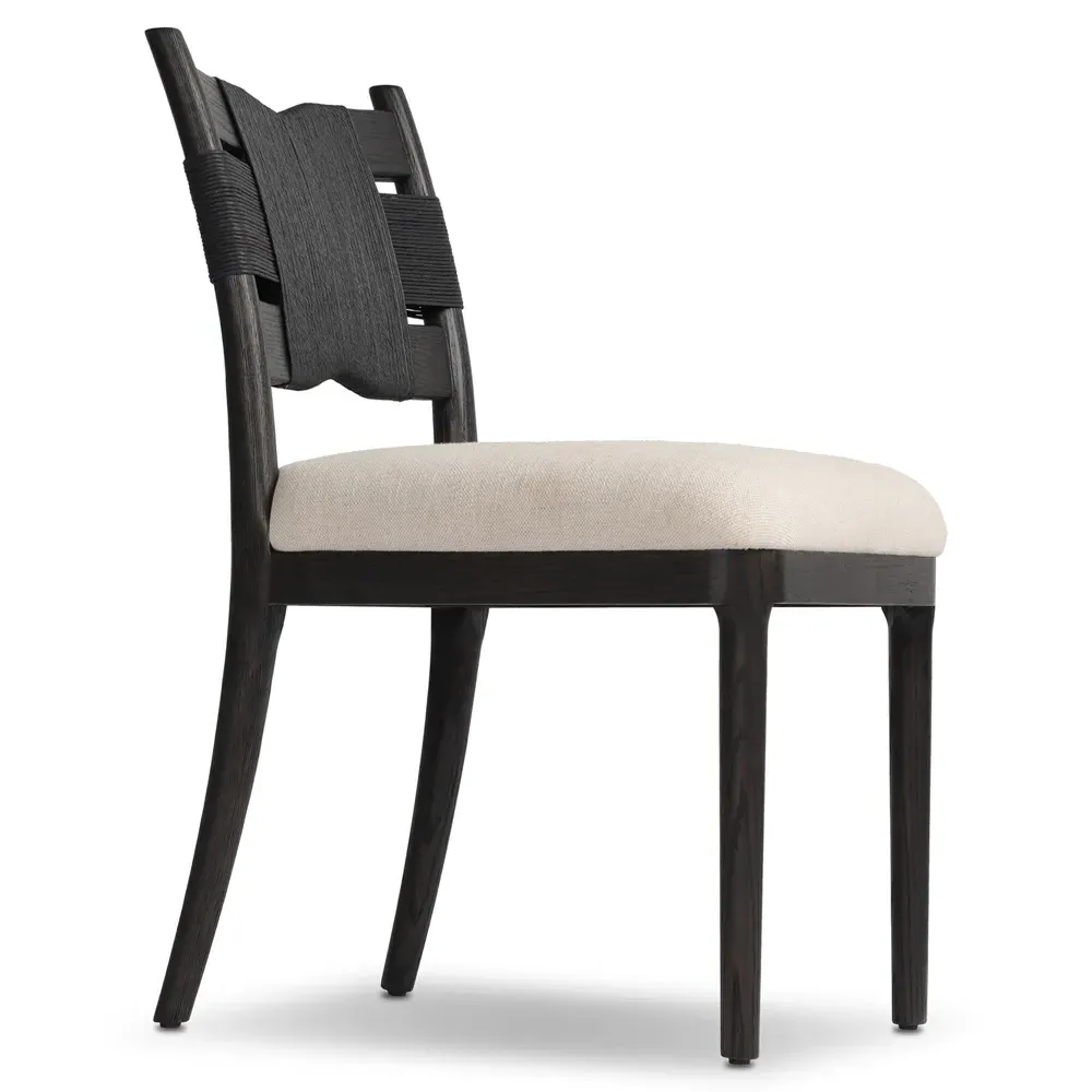 Tova Dining Side Chair - Distressed Black, Oak