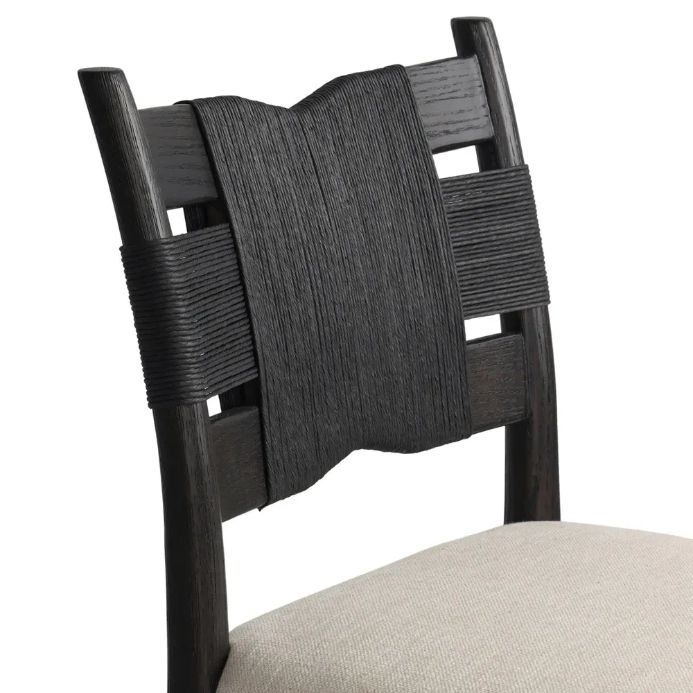 Tova Dining Side Chair - Distressed Black, Oak