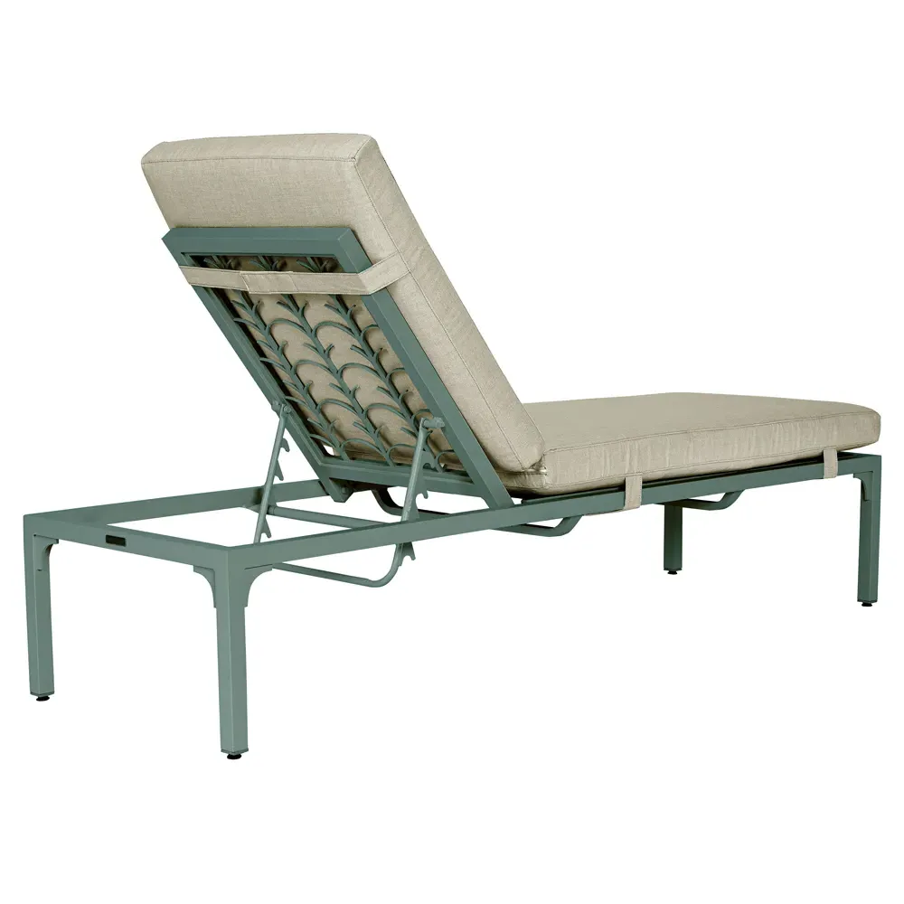 Tracey Outdoor Chaise Lounge - Beige, Aluminum