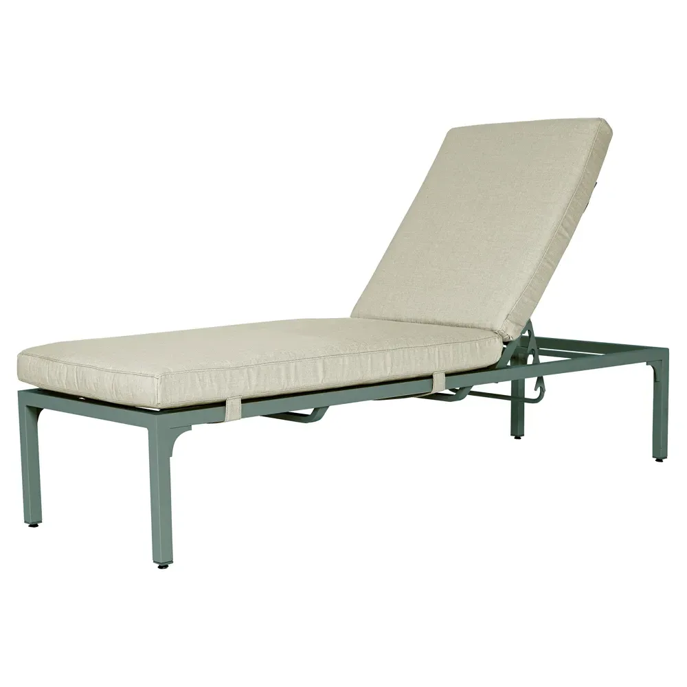 Tracey Outdoor Chaise Lounge - Beige, Aluminum image