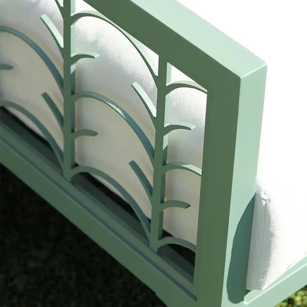 Tracey Outdoor Chaise Lounge - White, Aluminum