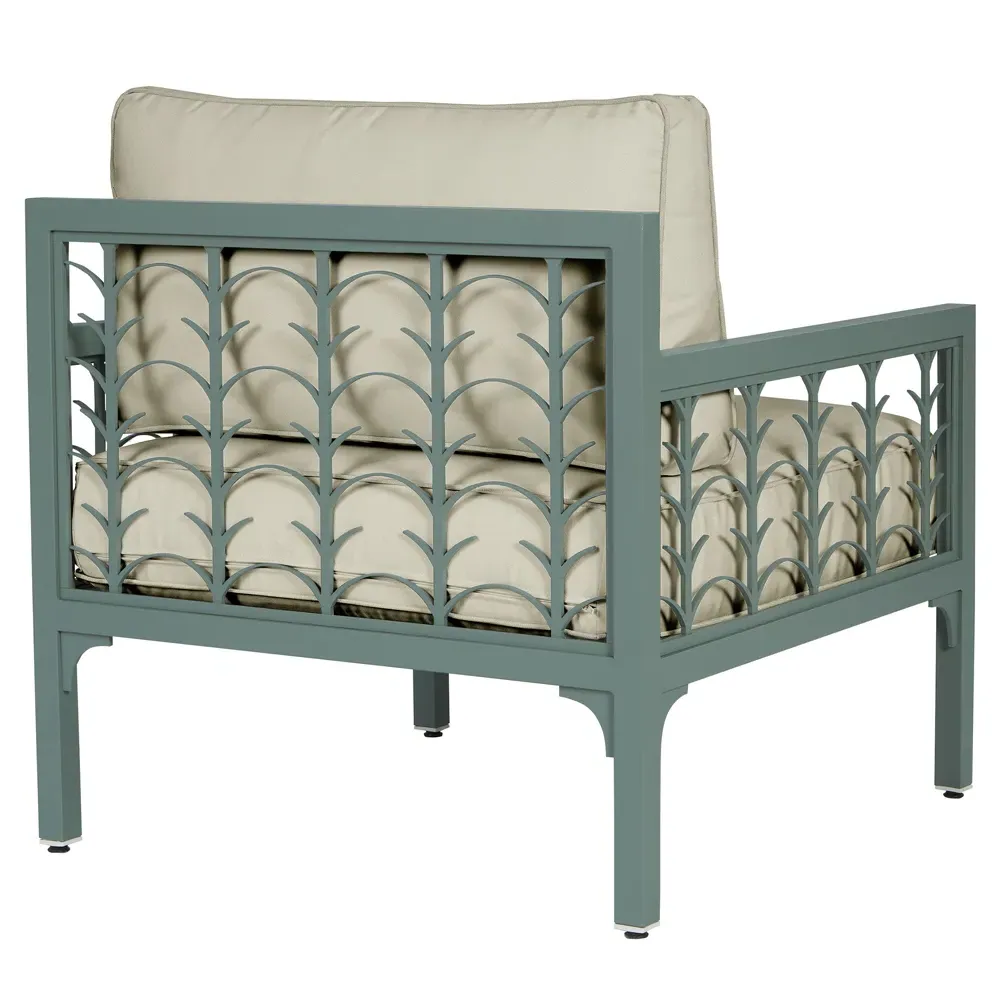 Tracey Outdoor Lounge Chair - Beige, Aluminum