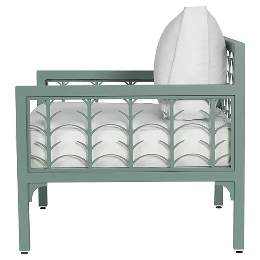 Tracey Outdoor Lounge Chair - White, Aluminum