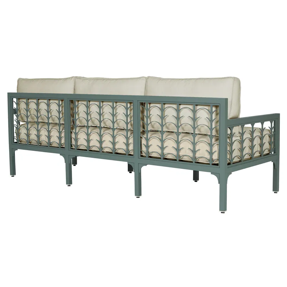 Tracey Outdoor Sofa - Beige, Aluminum