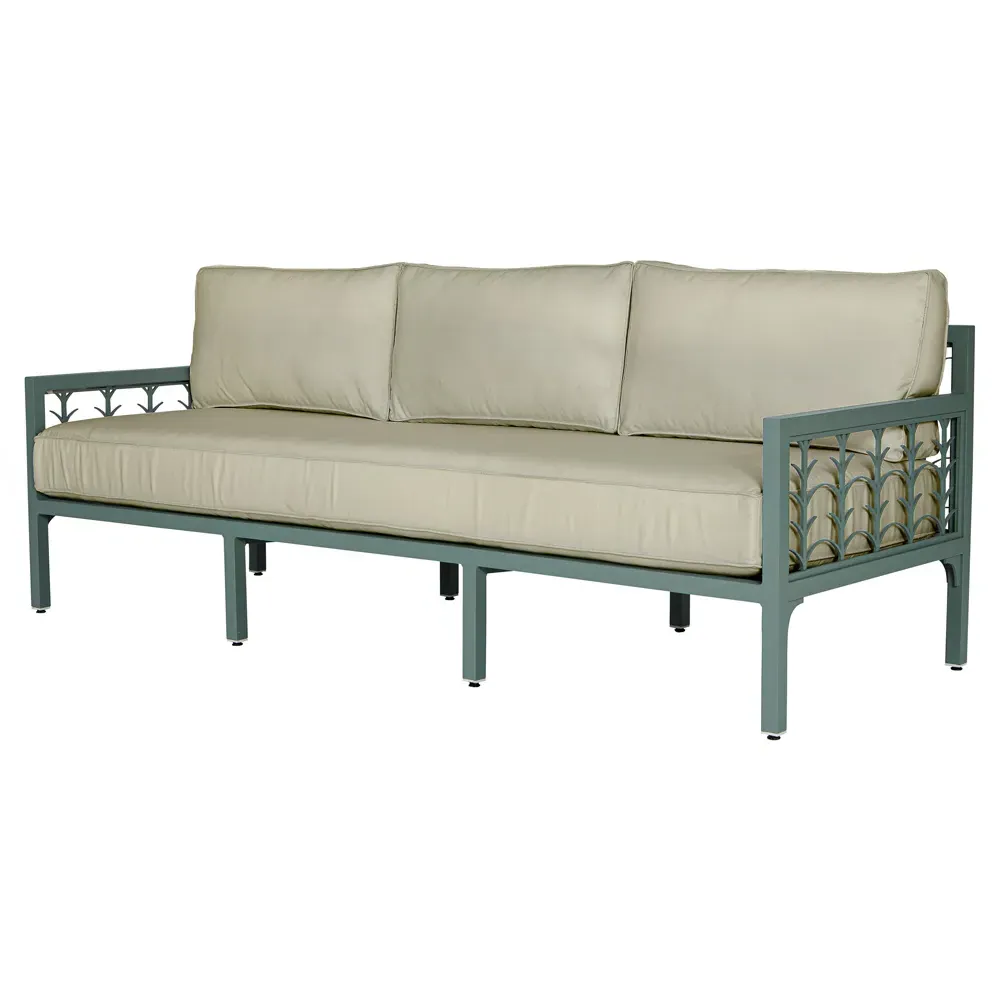 Tracey Outdoor Sofa - Beige, Aluminum