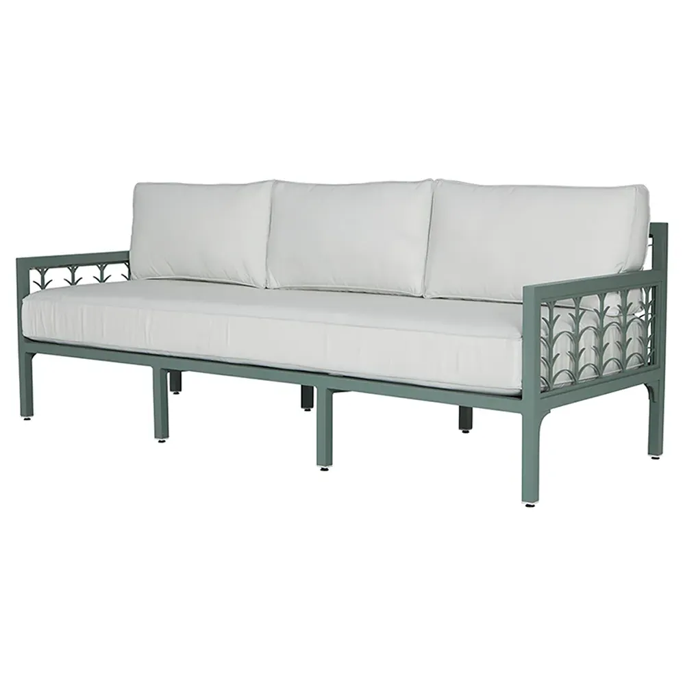 Tracey Outdoor Sofa - White, Aluminum