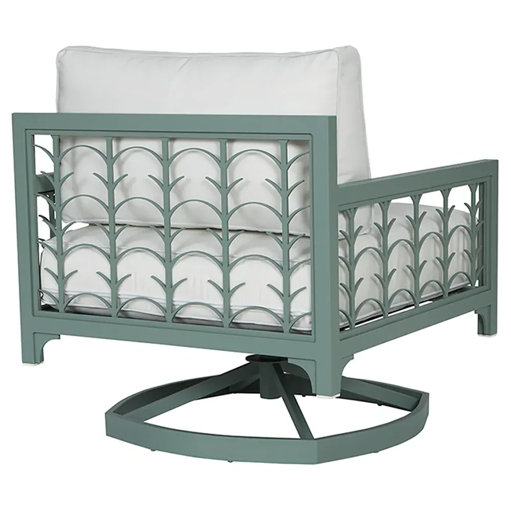 Tracey Swivel Rocker Chair - White, Aluminum