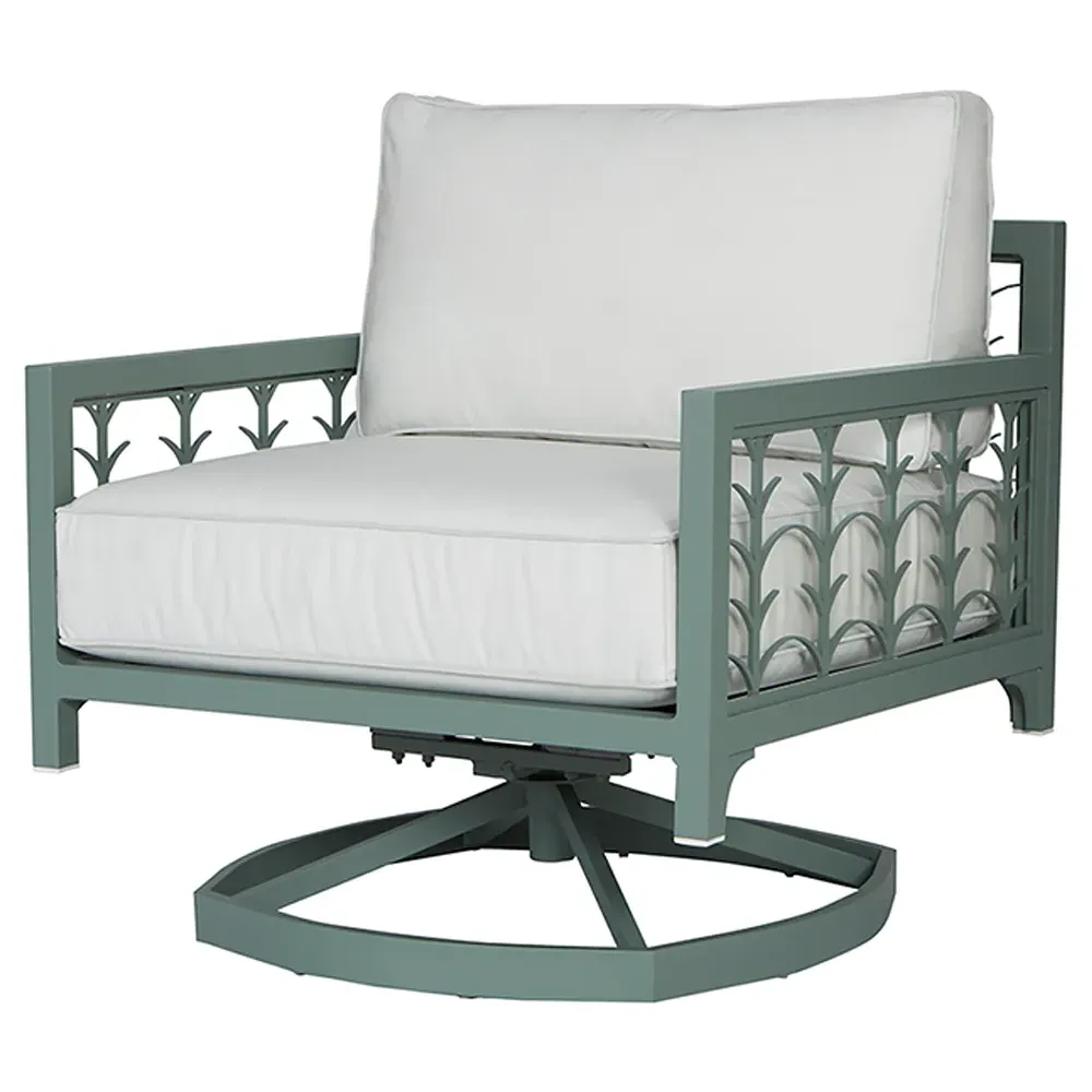 Tracey Swivel Rocker Chair - White, Aluminum