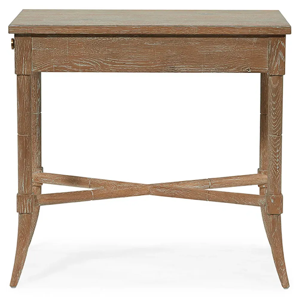 Tradd Drink Table - Limewash Brown, Oak