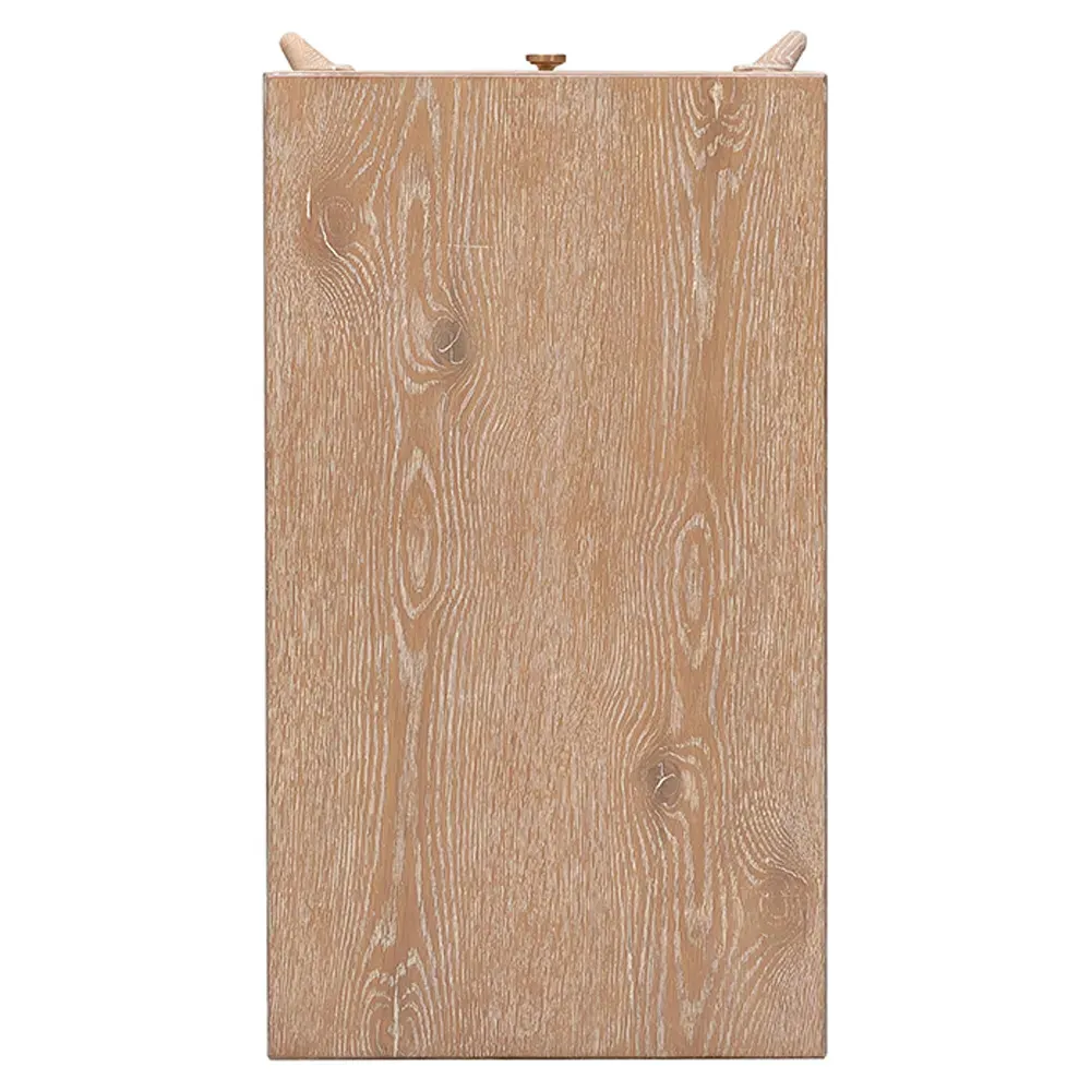 Tradd Drink Table - Limewash Brown, Oak