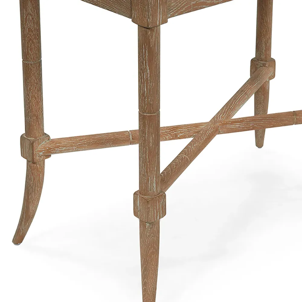 Tradd Drink Table - Limewash Brown, Oak