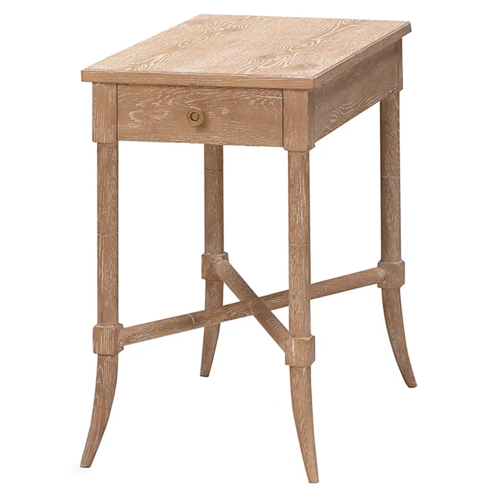 Tradd Drink Table - Limewash Brown, Oak image