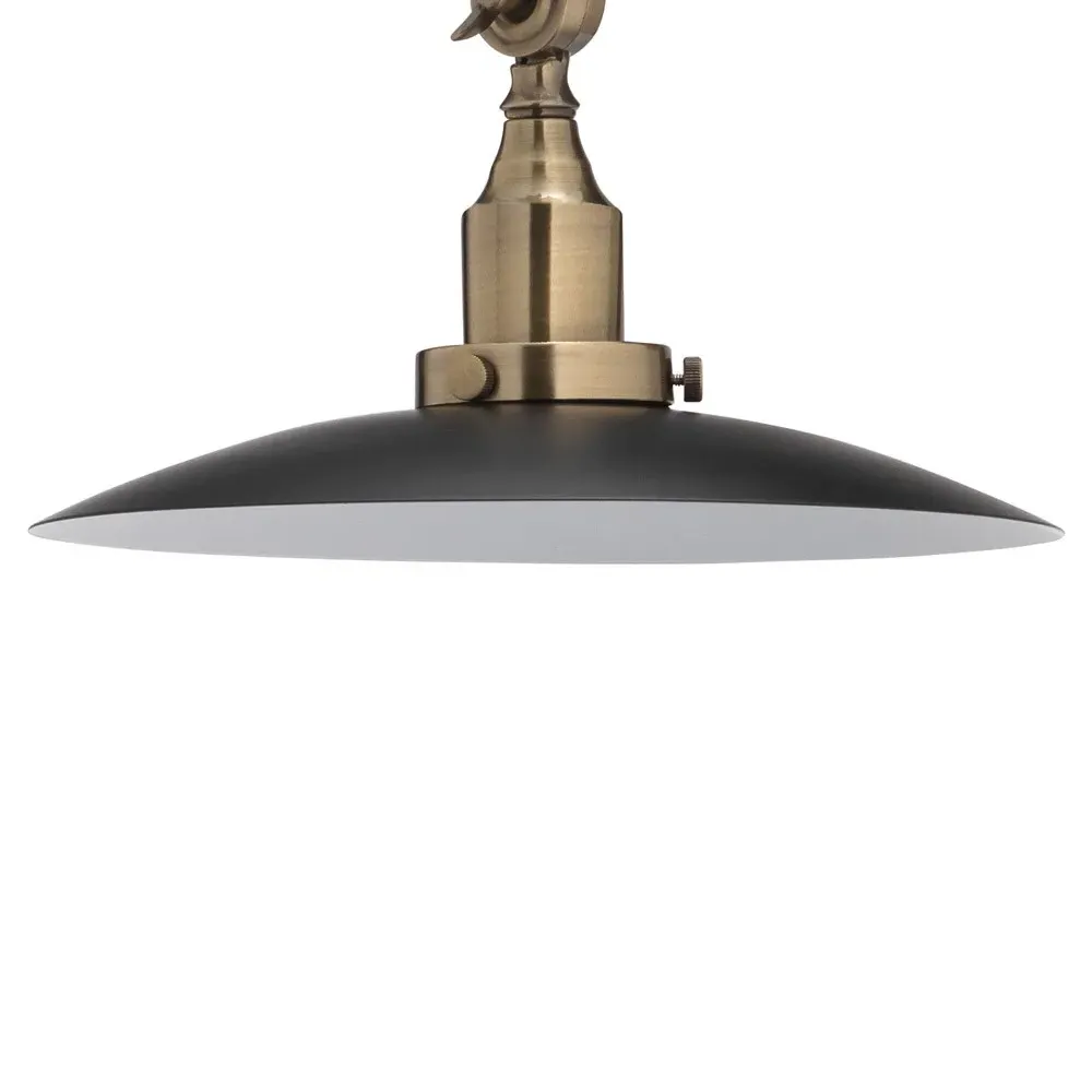 Travis Swing Arm Floor Lamp - Antique Brass, Metal