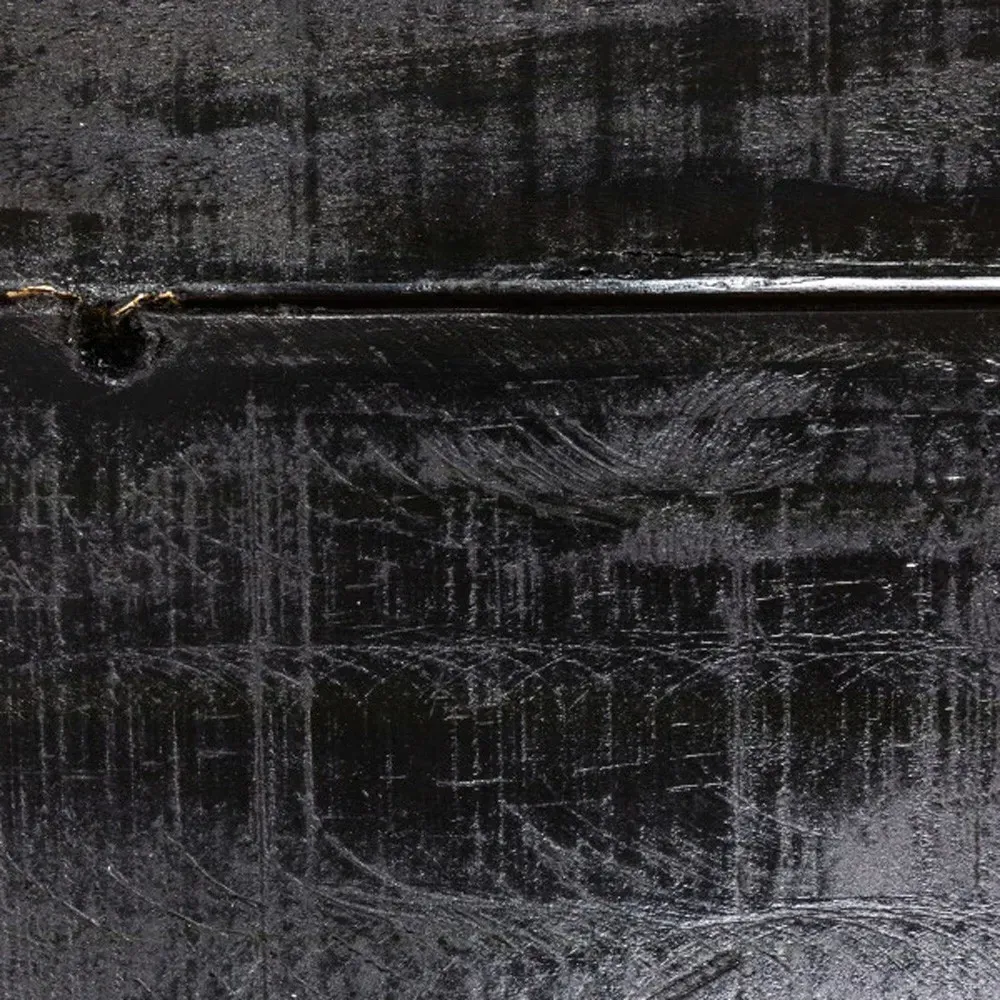 Trenton Rectangular Dining Table - Black, Pine Wood