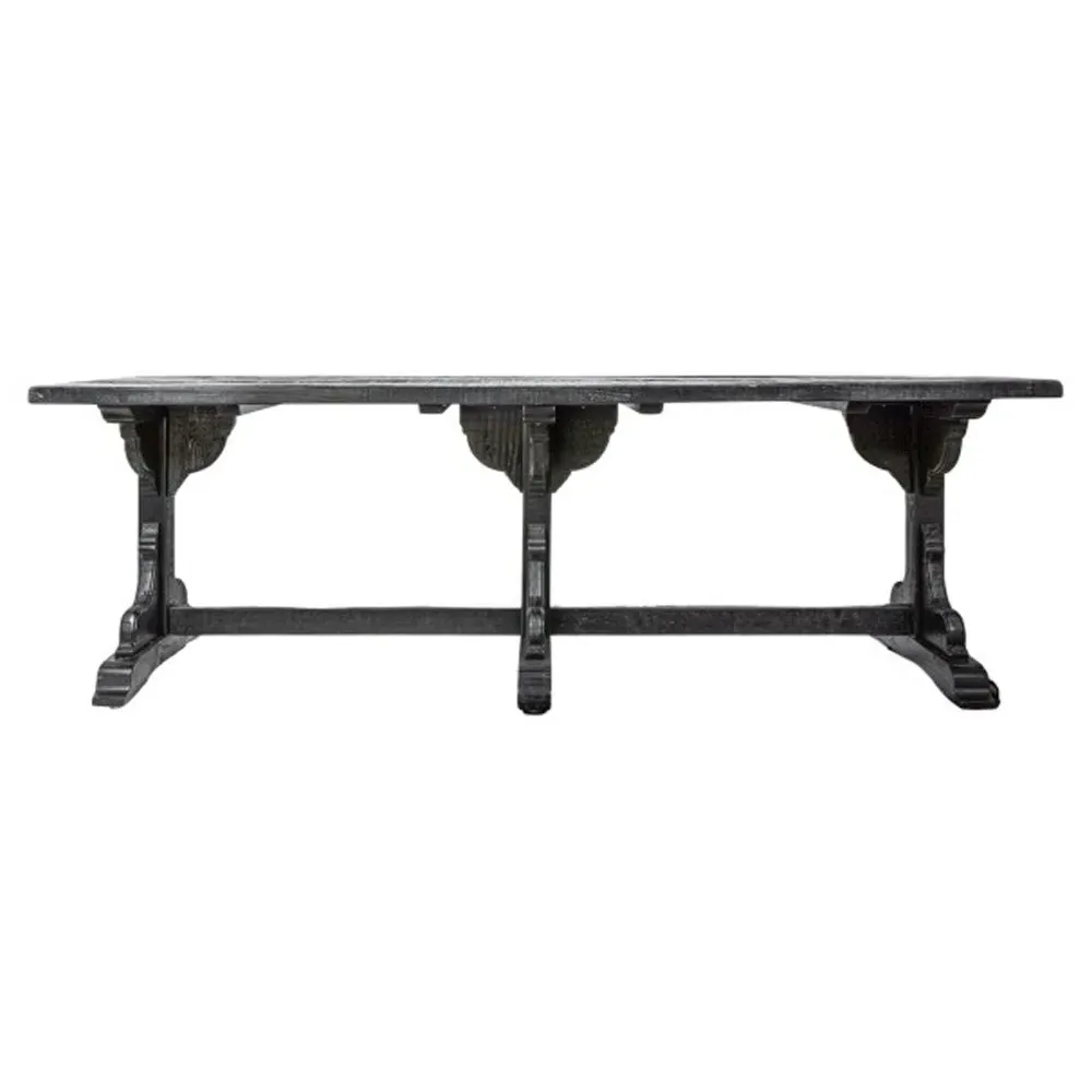 Trenton Rectangular Dining Table - Black, Pine Wood image