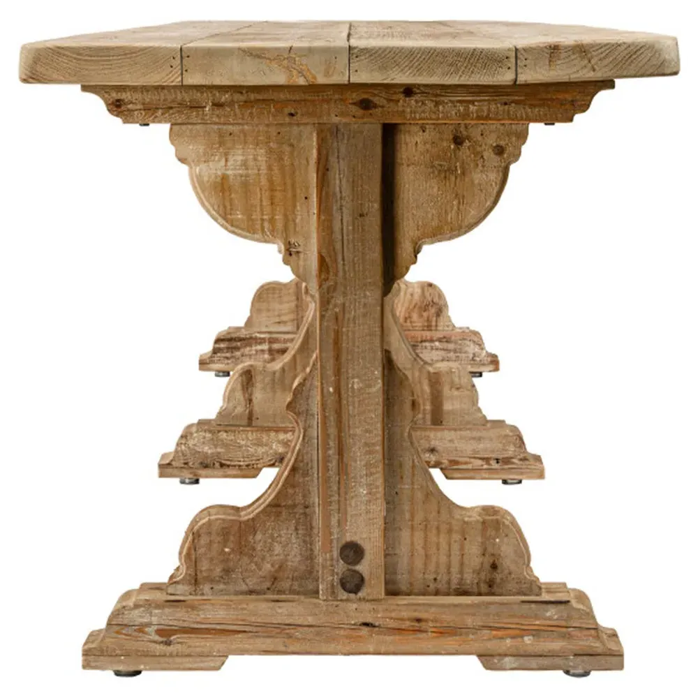 Trenton Rectangular Dining Table - Brown, Pine Wood