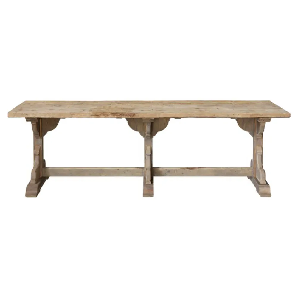 Trenton Rectangular Dining Table - Brown, Pine Wood