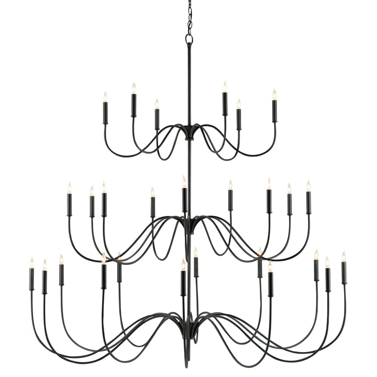 Tresdale Large Chandelier - Black, Iron