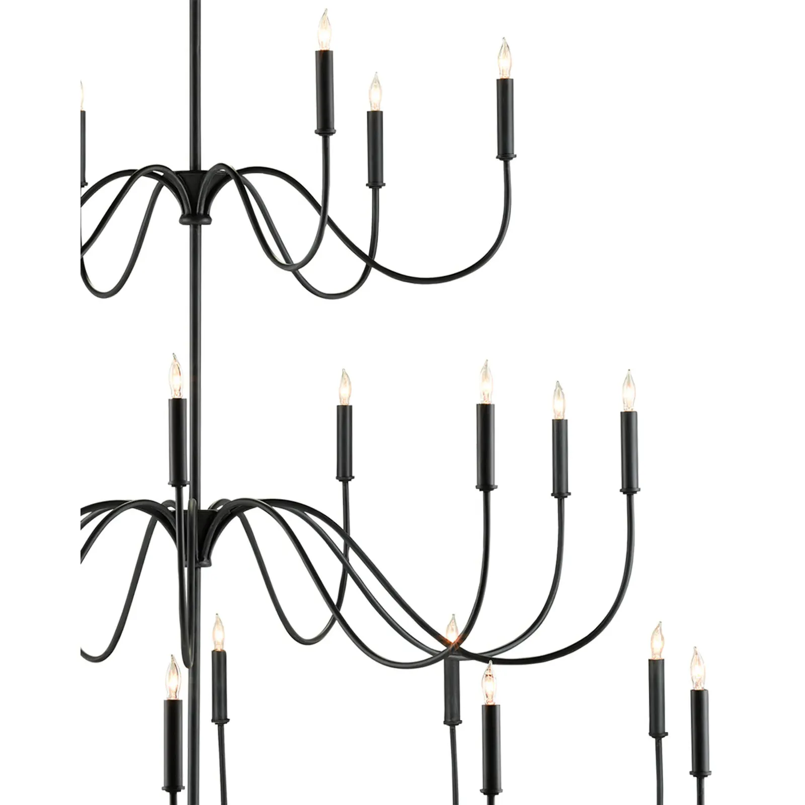 Tresdale Large Chandelier - Black, Iron