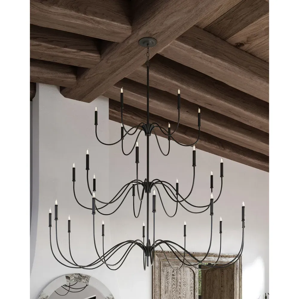 Tresdale Large Chandelier - Black, Iron