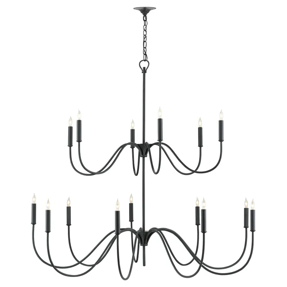 Tresdale Large Chandelier - Black, Iron