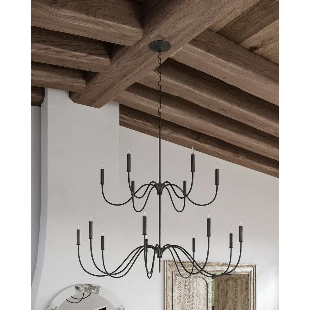 Tresdale Medium Chandelier - Black, Iron