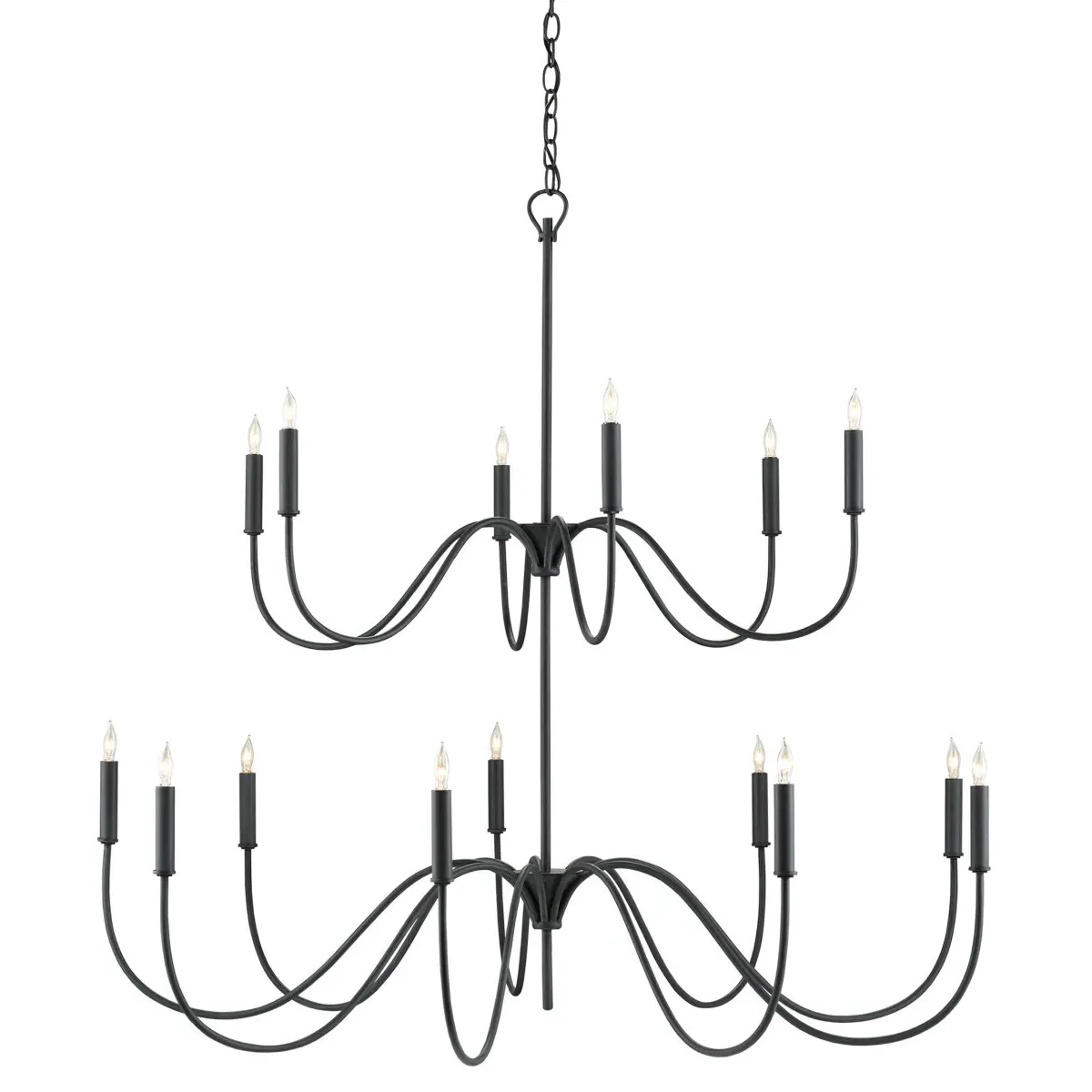Tresdale Medium Chandelier - Black, Iron