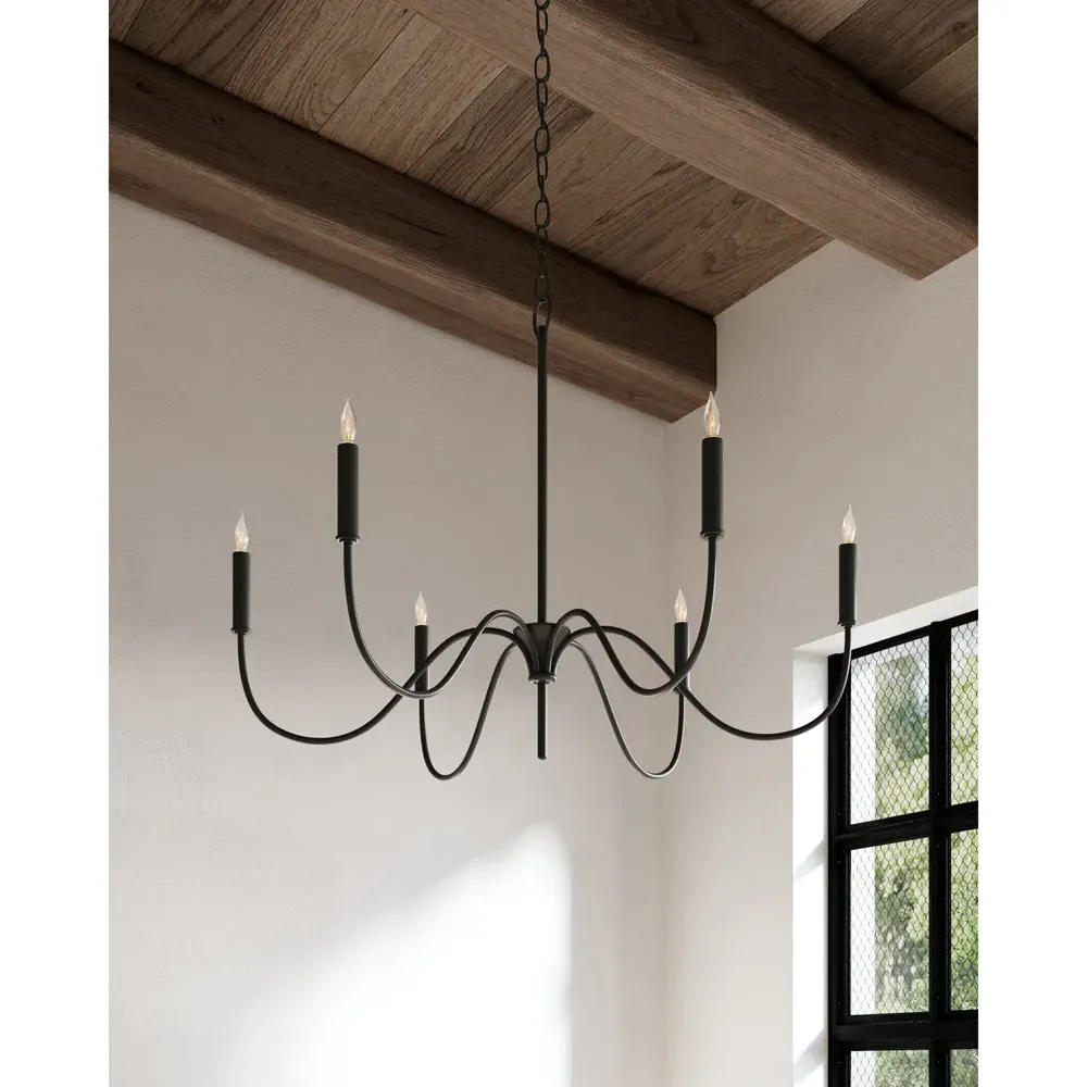 Tresdale Small Chandelier - Black, Iron