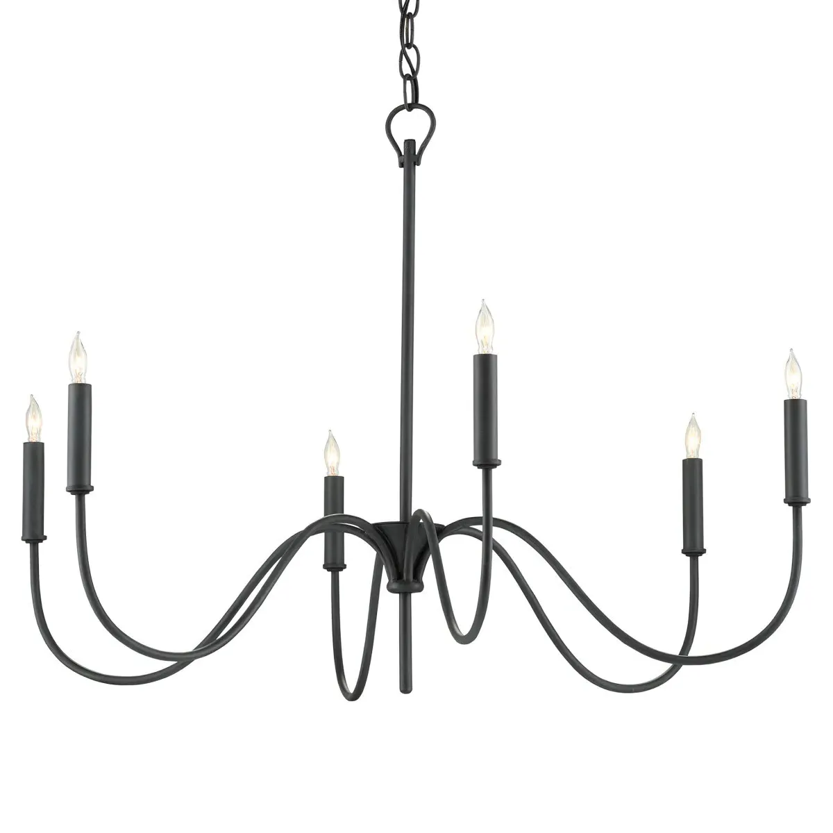 Tresdale Small Chandelier - Black, Iron image