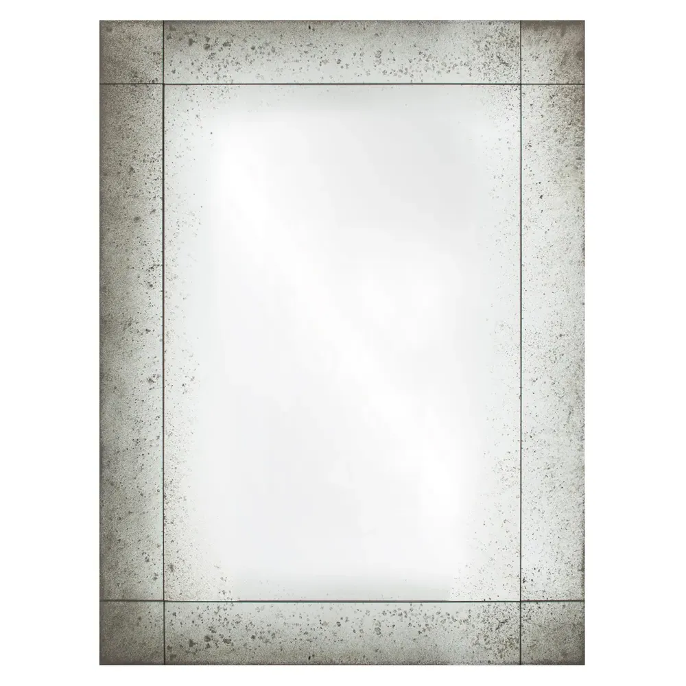 Trevor Large Rectangular Wall Mirror - Clear, Wood