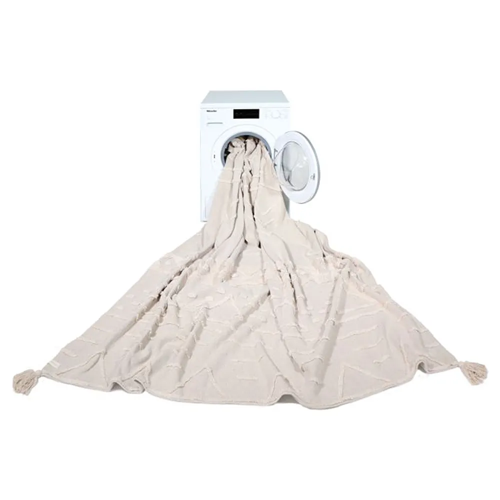 Tribu Global Tribal Patterned Washable Rug - Natural, Cotton