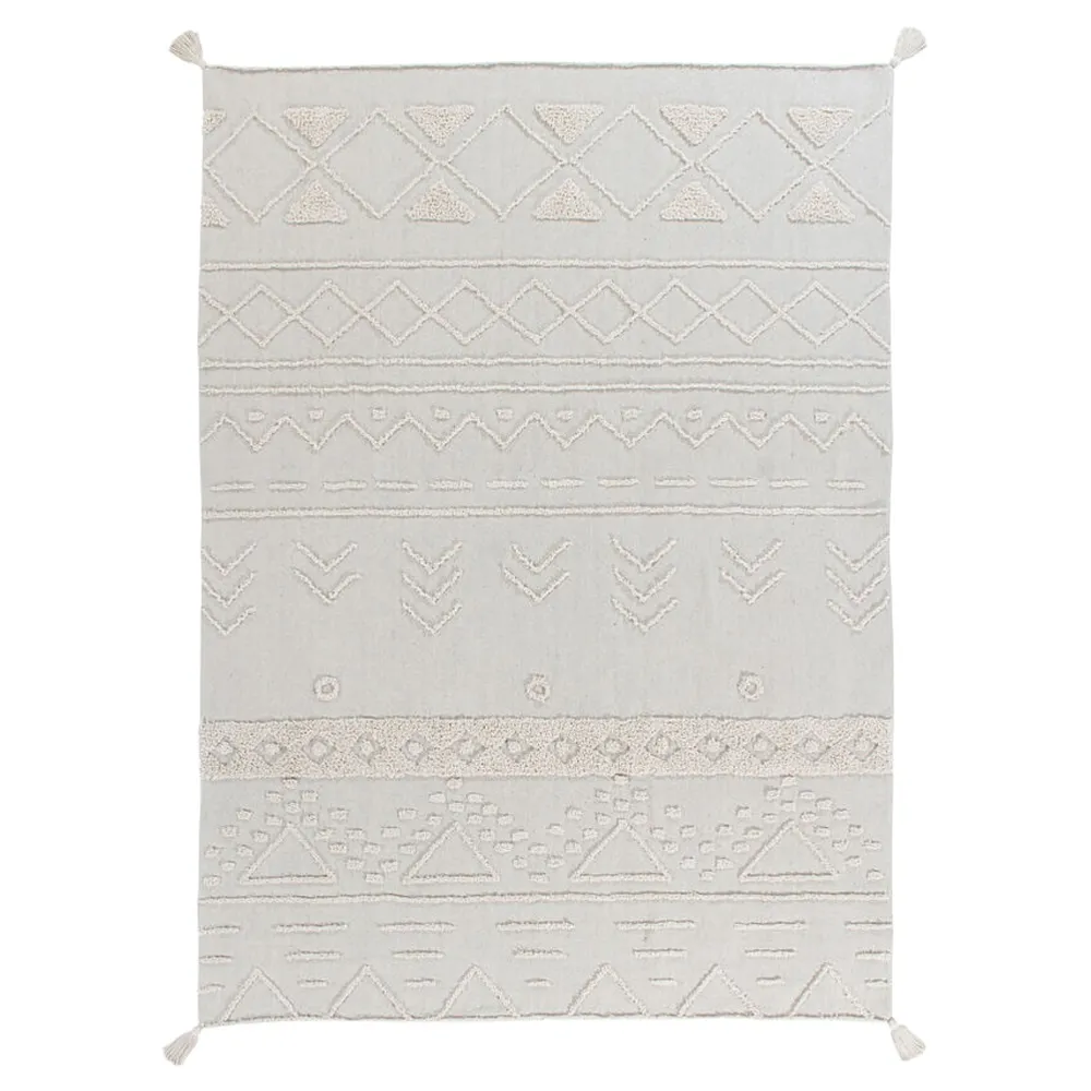 Tribu Global Tribal Patterned Washable Rug - Natural, Cotton