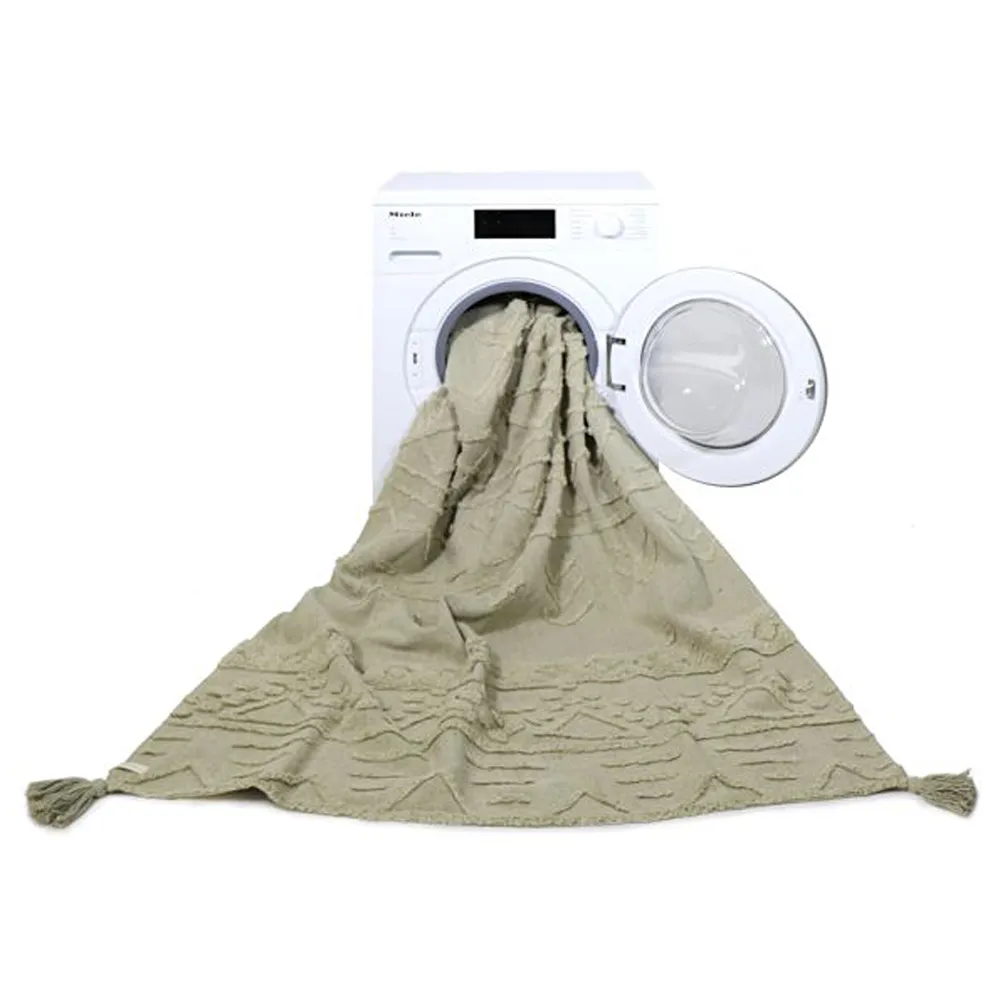 Tribu Global Tribal Patterned Washable Rug - Olive, Cotton