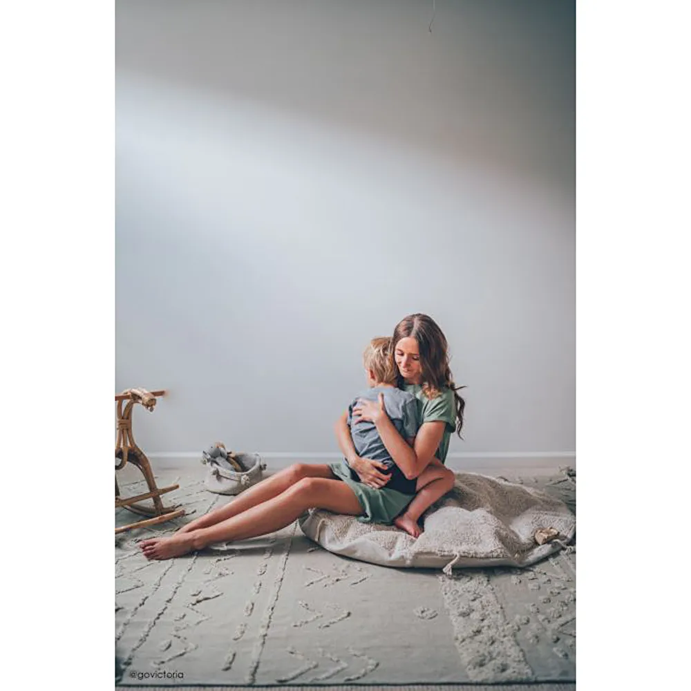 Tribu Global Tribal Patterned Washable Rug - Olive, Cotton