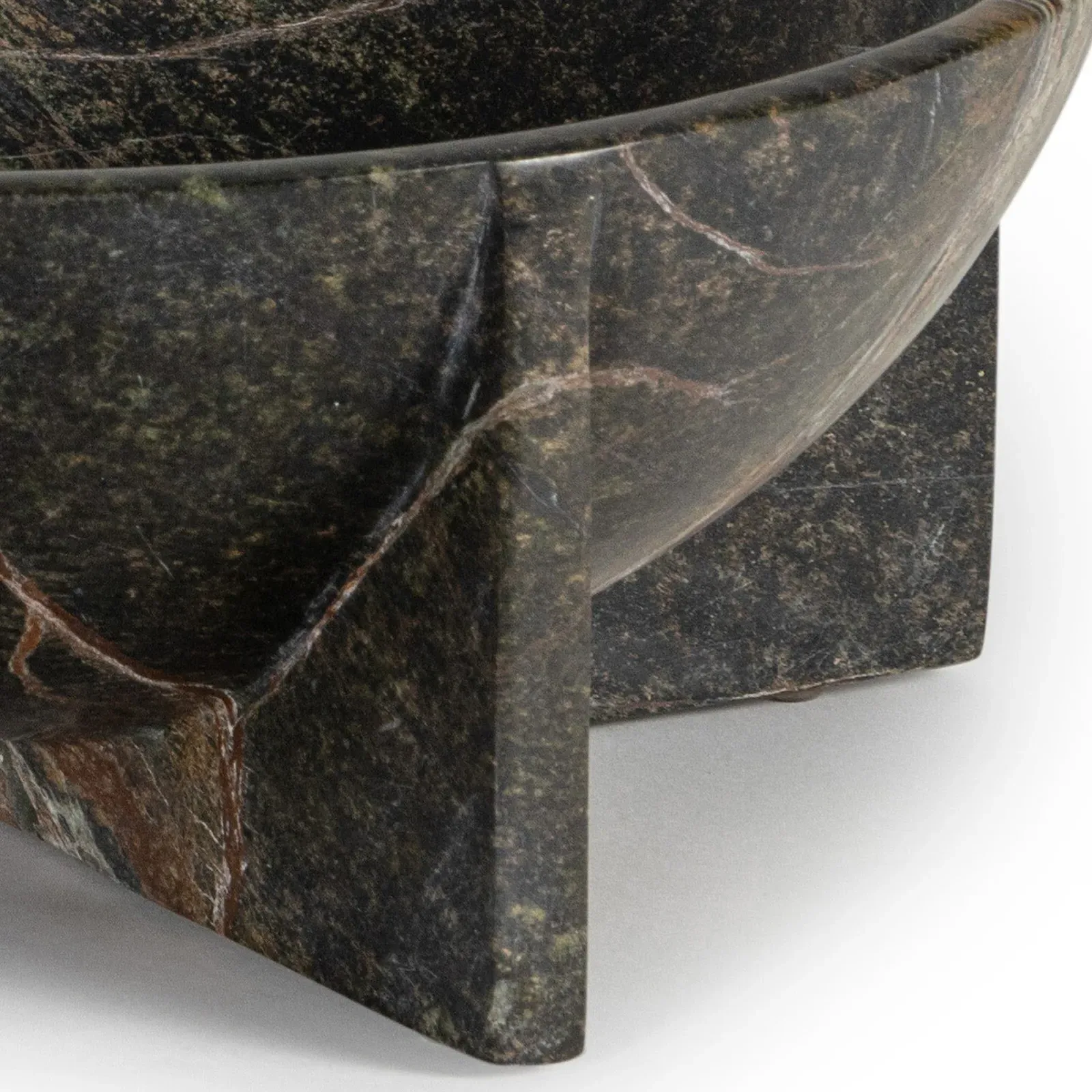 Tribune Large Decorative Bowl - Green, Marble