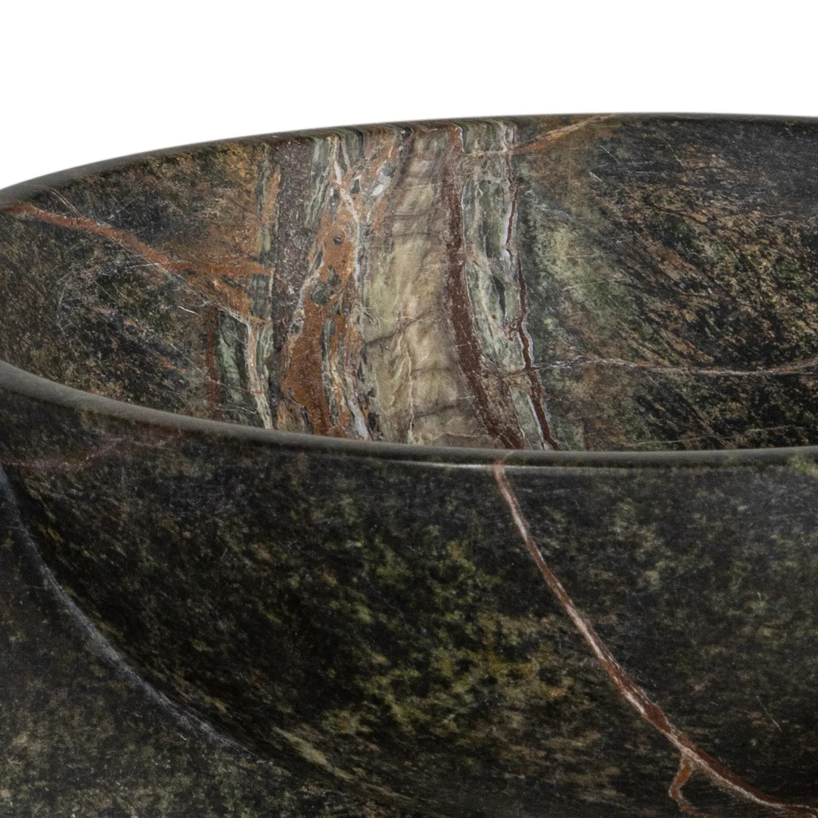Tribune Large Decorative Bowl - Green, Marble