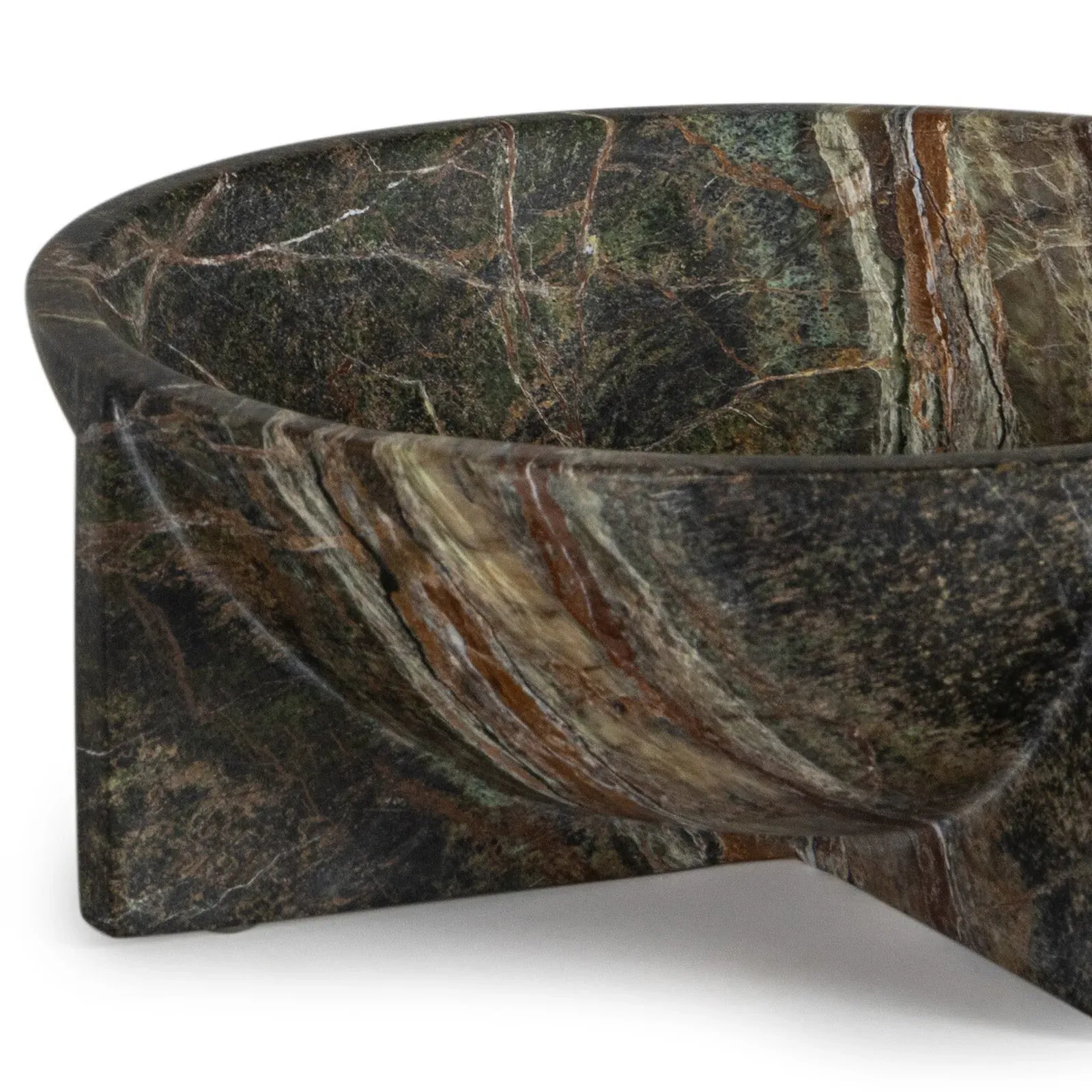 Tribune Small Decorative Bowl - Green, Marble