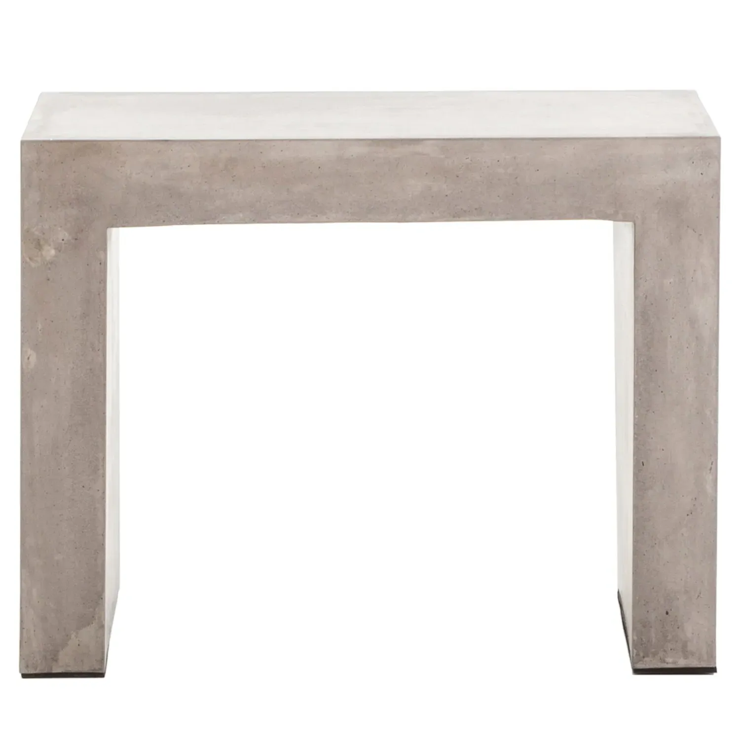 Tricia Rectangular Outdoor Side Table - Grey, Concrete image