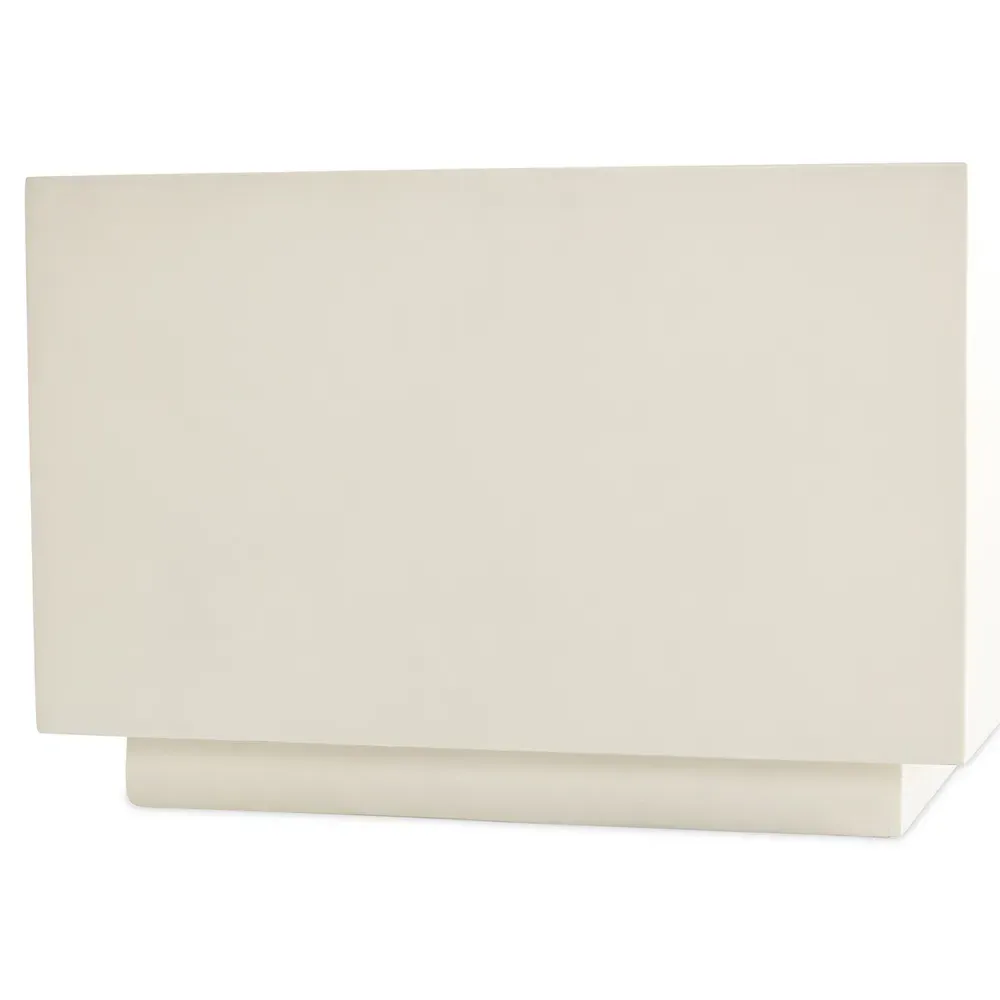 Tricia Square Block Outdoor Coffee Table - White, Concrete