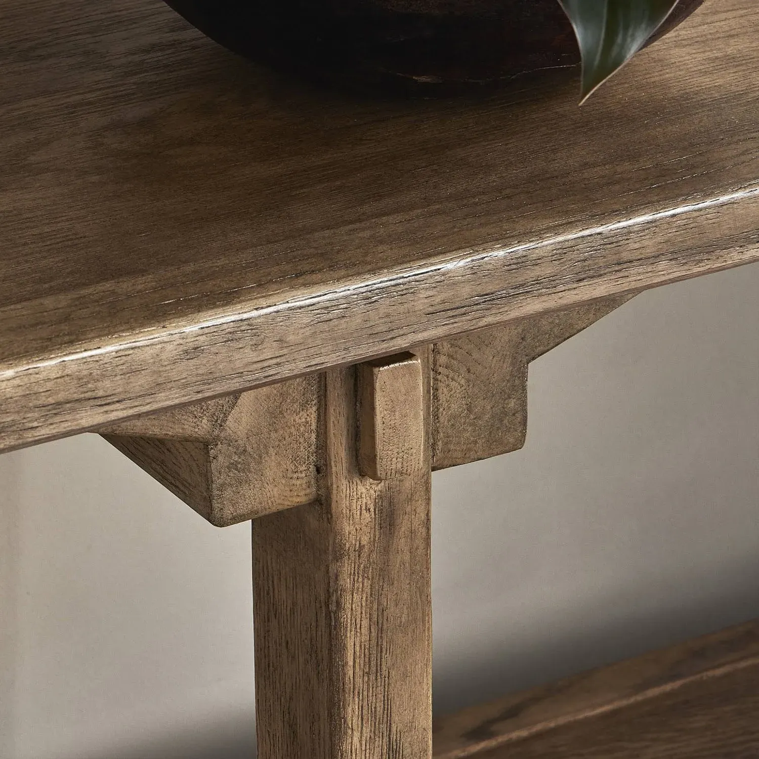 Trinity Coastal Beach Rectangular Console Table - Light Oak
