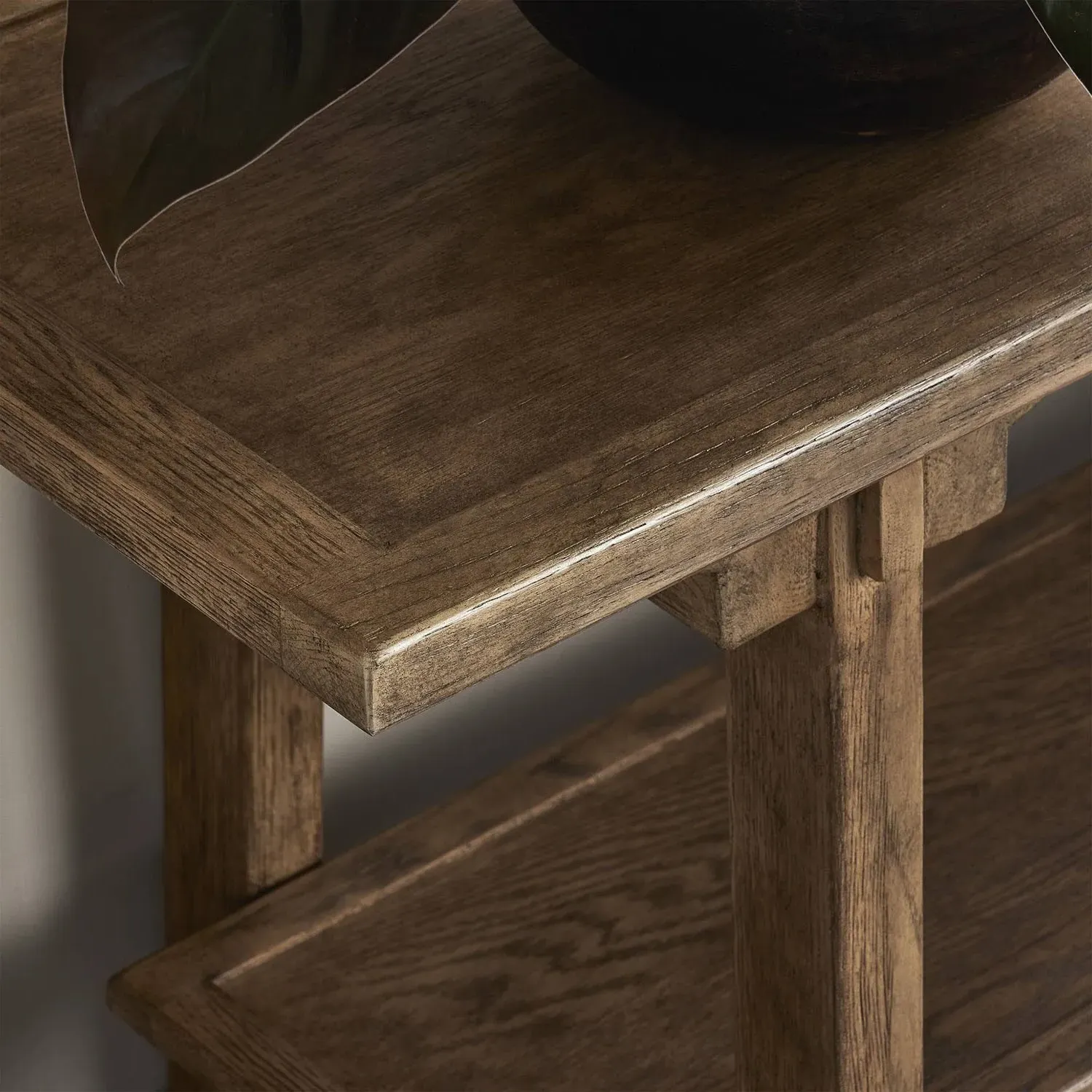 Trinity Coastal Beach Rectangular Console Table - Light Oak