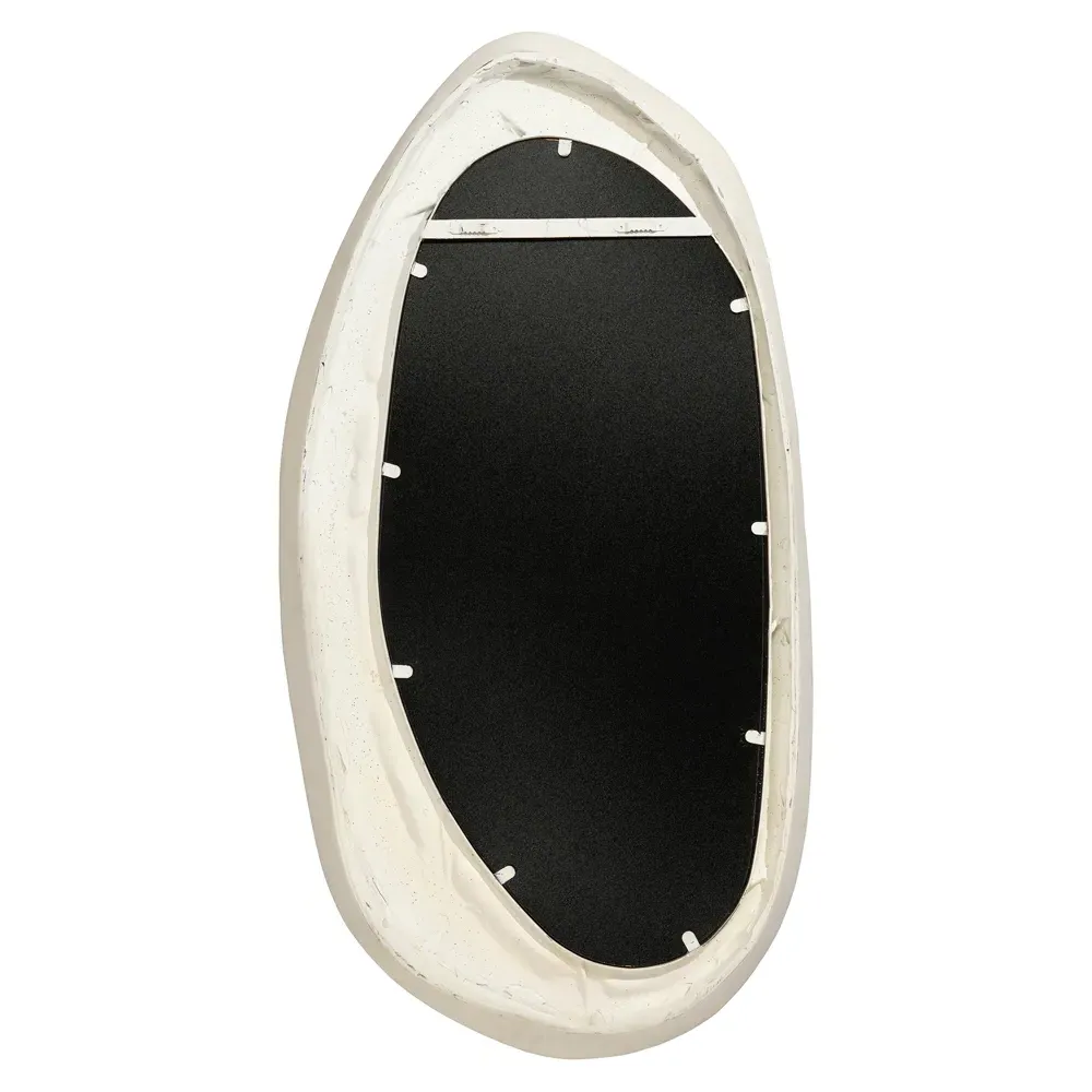 Trinity Oval Wall Mounted Mirror - White, Resin
