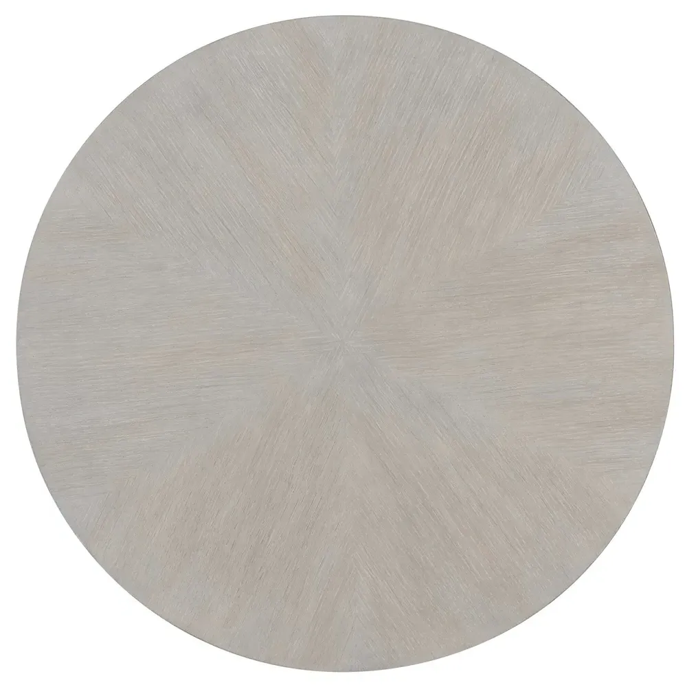 Trinity Round Drum Side Table - White, Oak Veneer