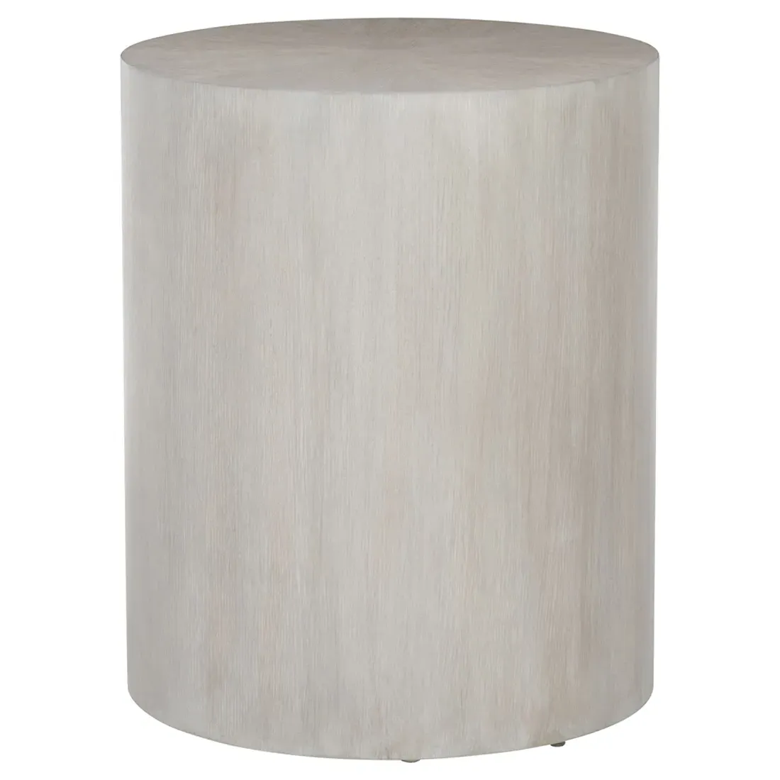 Trinity Round Drum Side Table - White, Oak Veneer image