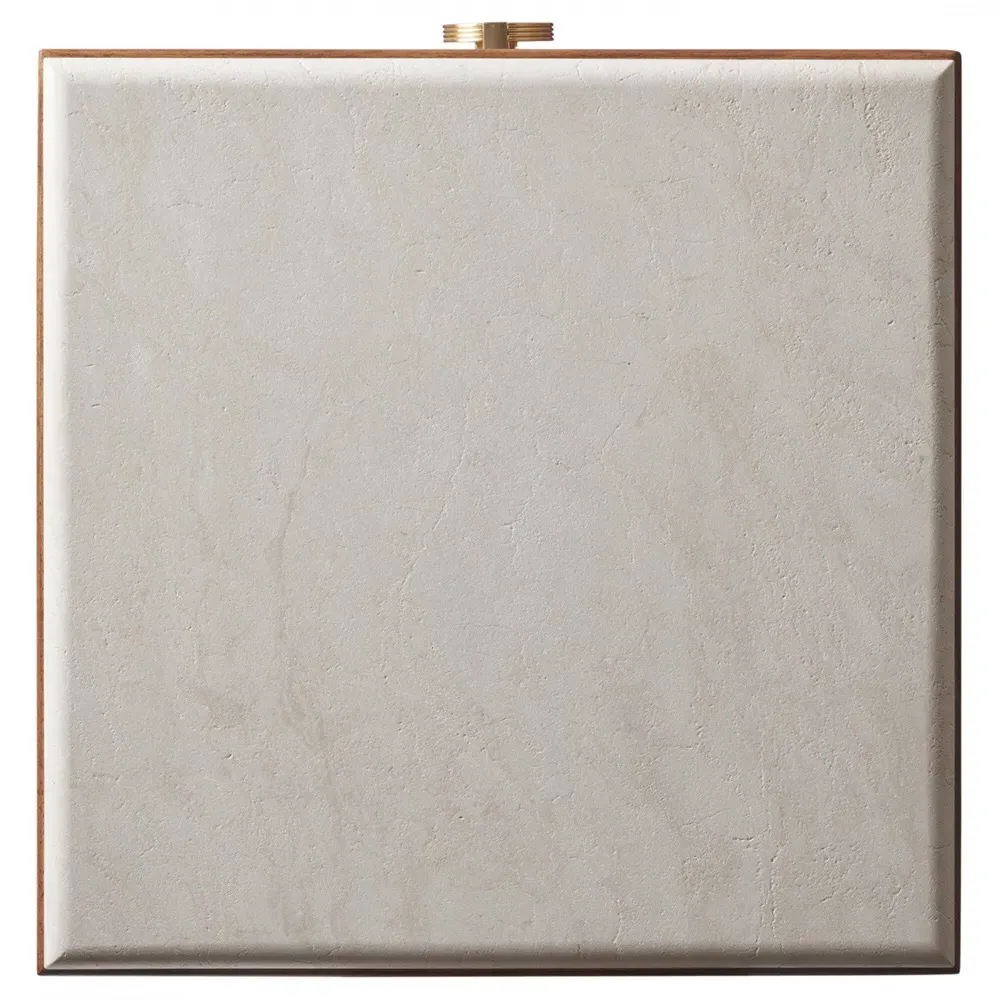 Tristan 1 Drawer Nightstand with Marble Top - Brown, Rattan