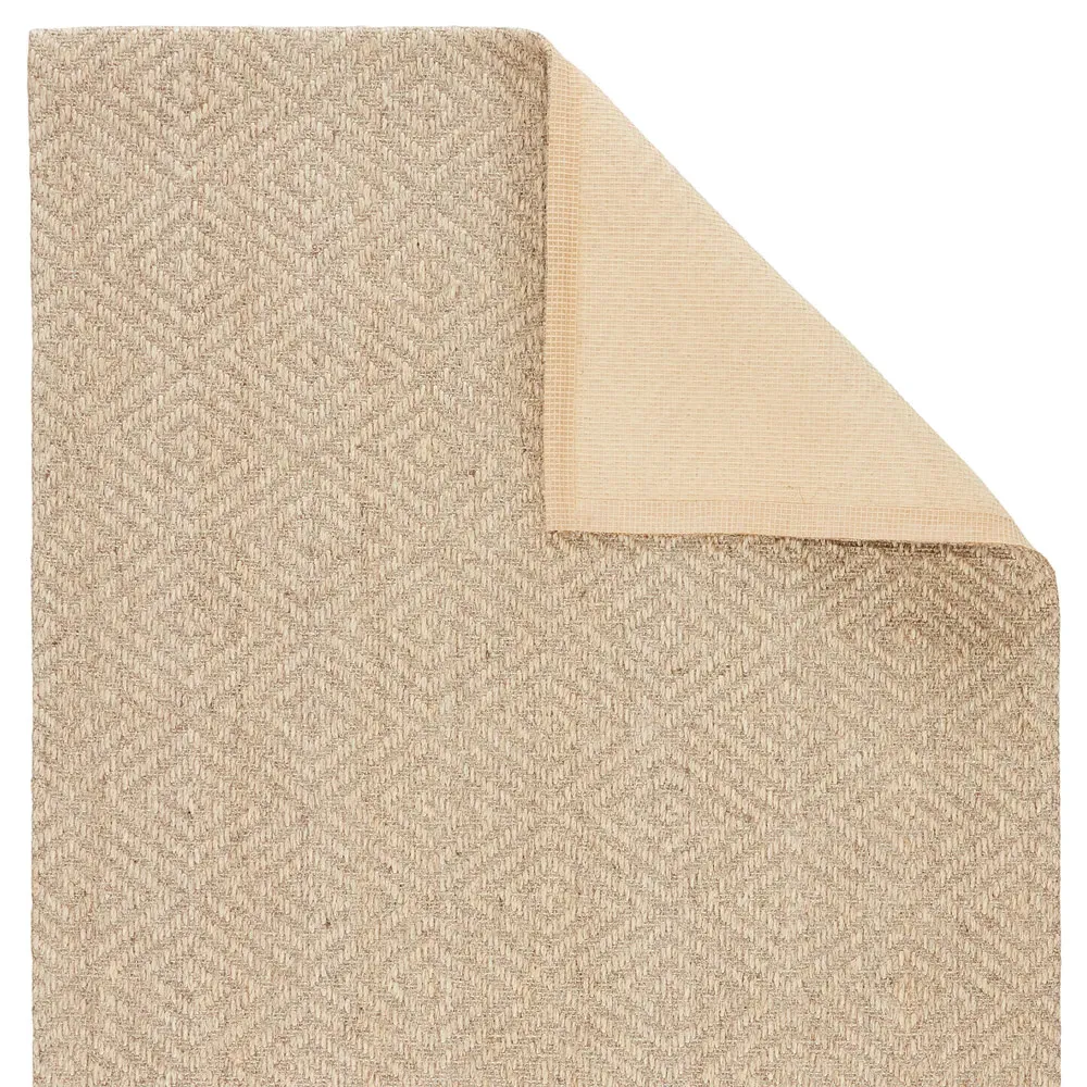 Tristan Diamond Lattice Patterned Rug - Brown, Sisal