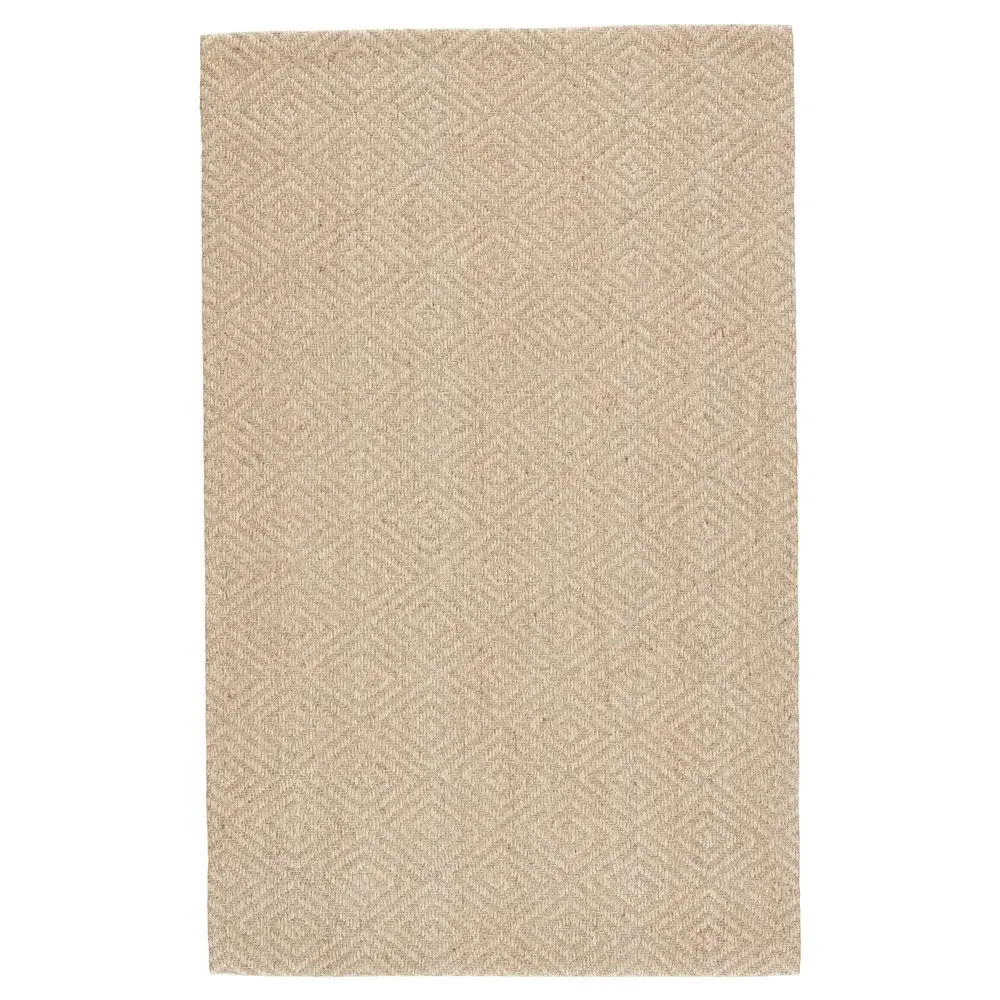 Tristan Diamond Lattice Patterned Rug Sample - Brown, Sisal image