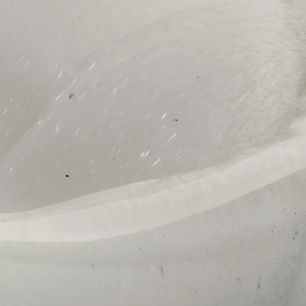 Tristan Hand Blown Glass Shell Sculpture - White