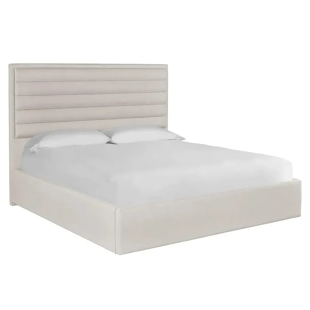 Tristan King Size Tufted Bed - Off White